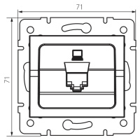 LOGI Dátová zásuvka RJ45Cat 6 - čierna matná