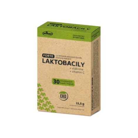 VITAR Laktobacily forte + vláknina + vitamín C 30 kapsúl Vitar Veteriane