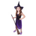 Detský kostým čarodejnice fialová s klobúkom (S)