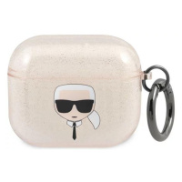 Obal Karl Lagerfeld KLA3UKHGD AirPods 3 cover gold Glitter Karl`s Head (KLA3UKHGD)