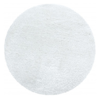 Kusový koberec Brilliant Shaggy 4200 Snow kruh Rozmery kobercov: 80x80 (priemer) kruh