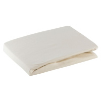 Béžová bavlnená jersey posteľná plachta 180x200+30 cm