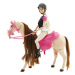 Kôň česací hýbajúca sa + bábika džokejka Anlily