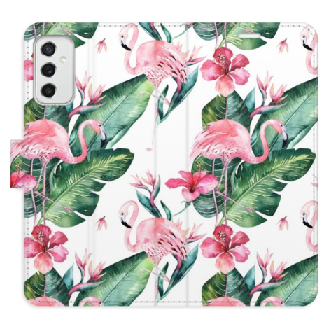 Flipové puzdro iSaprio - Flamingos Pattern - Samsung Galaxy M52 5G