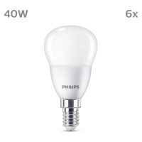 Philips LED žiarovka E14 4,9W 470m 2700K matná 6ks