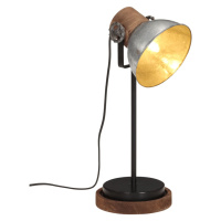 vidaXL Stolová lampa 25 W starožitná strieborná 17x17x50 cm E27