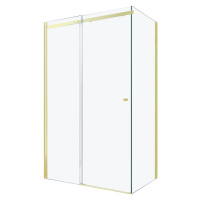 MEXEN/S - OMEGA sprchovací kút 110x100, transparent, zlatá 825-110-100-50-00