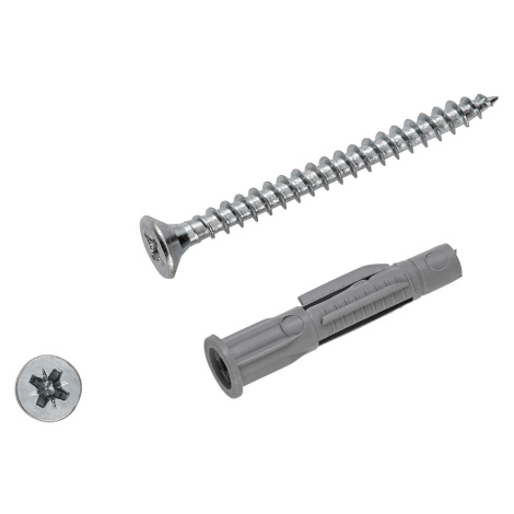 LUX Súprava univerzálnych hmoždiniek s golierom so skrutkami, 10 ks, 6 x 34 mm