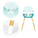 Detská modrá stolička na kŕmenie 2v1
