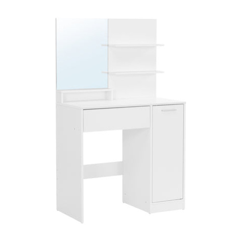 Toaletný stolík a zrkadlo Blanka (biela)