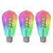 LUUMR Inteligentné LED žiarovky sada 3 E27 ST64 4W RGB číre Tuya