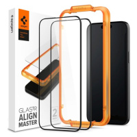 Spigen Glass tR AlignMaster 2 Pack tvrdené sklo iPhone 15 Plus čierne