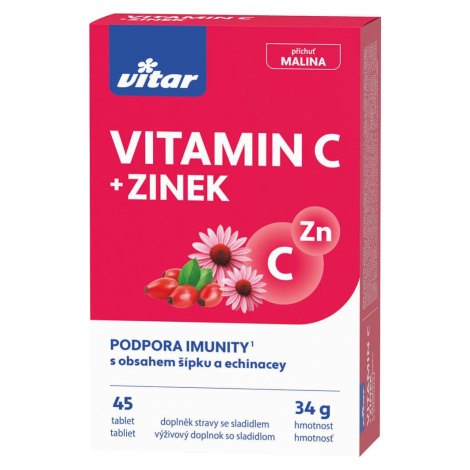 REVITAL Vitamín C + Zn + šípka 45 tabliet