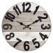 Drevené nástenné hodiny Vintage wood, pr. 34 cm