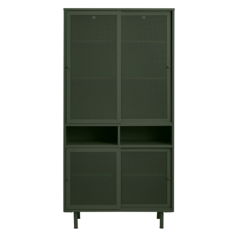 Tmavozelená kovová skrinka s posuvnými dverami 90x180x40 cm Veep – Unique Furniture