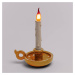 Stolová LED lampa Grimm Bugia tvar sviečky zlatá