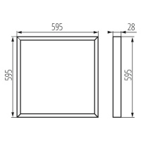 Svietidlo LED 40W, 4000K, 3800lm, IP20, biela, KTS-LP, 595x595, BAREV LED N 40W-NW(Kanlux)