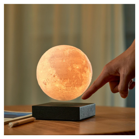 Čierna LED stolová lampa (výška  14 cm) Moon – Gingko