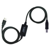 PremiumCord USB 2.0 repeater a prepojovací kábel A/M-B/M 10m