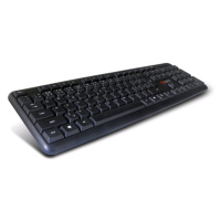 C-TECH klávesnica KB-102 PS/2, slim, black, SK/SK