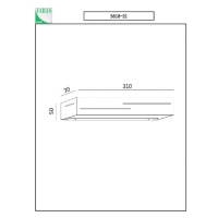 LED nástenné svietidlo Banny, biele, šírka 31 cm, up- & downlight