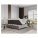 Svetlosivá čalúnená dvojlôžková posteľ s úložným priestorom 140x200 cm Tate – Maison de Rêve
