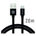 Kábel USB/Micro USB Swissten 3.0A 2m čierny