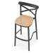 Sconto Barová stolička SCH-111 čierna/prírodná