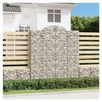 vidaXL Oblúkový gabionový kôš 200x30x220/240 cm pozinkované železo