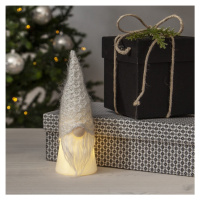 Bielo-sivá svetelná dekorácia s vianočným motívom ø 6,5 cm Joylight – Star Trading