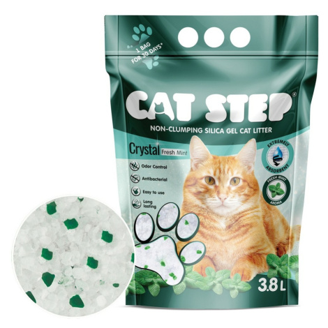 Cat Step Silikagélová podstielka pre mačky CrystalFresh Mint 1,67 kg, 3,8 l