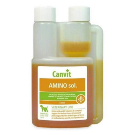 Canvit AMINO zmes vitamínov, aminokyselín a glukózy v roztoku pre psy a mačky 250ml