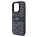 DKNY PU Leather Repeat Pattern Tonal Stripe Zadný Kryt pre iPhone 14 Pro Black