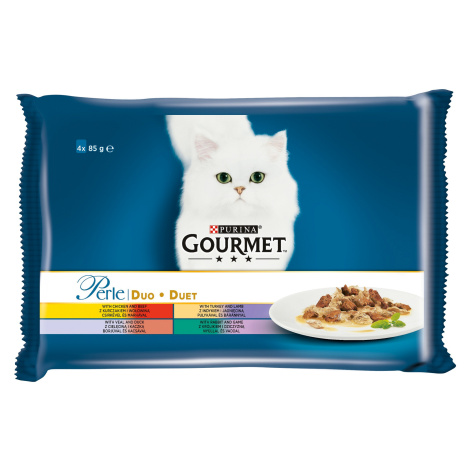 Kapsičky Gourmet Perle Duo Multipack Mäsové Duo 4 x 85g