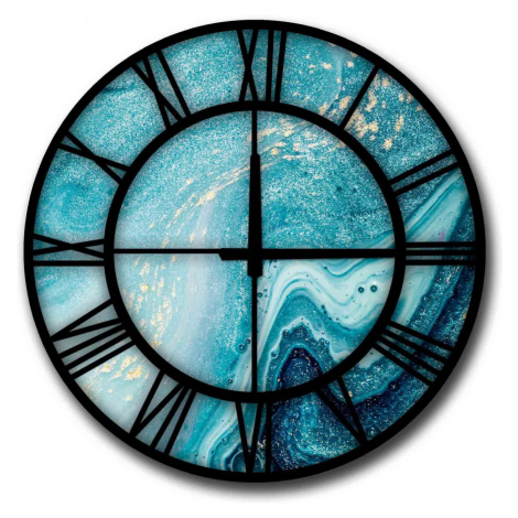 Nástenné hodiny Oceán 50 cm modré