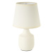 Bielo-krémová keramická stolová lampa s textilným tienidlom (výška 24 cm) – Casa Selección