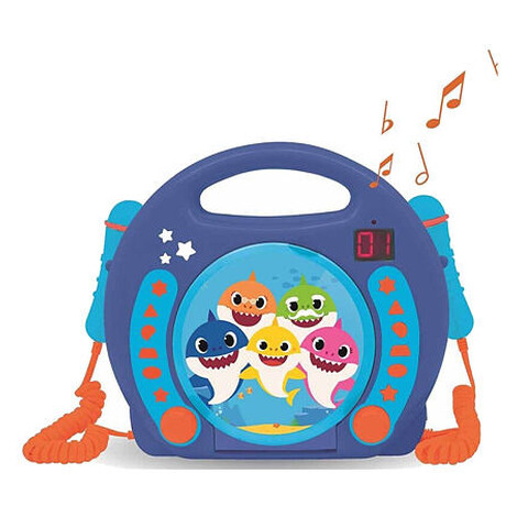 Lexibook Prenosný CD prehrávač Baby Shark s 2 mikrofónmi