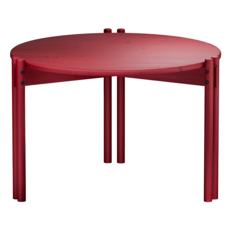 Červený okrúhly konferenčný stolík z borovicového dreva ø 60 cm Sticks – Karup Design