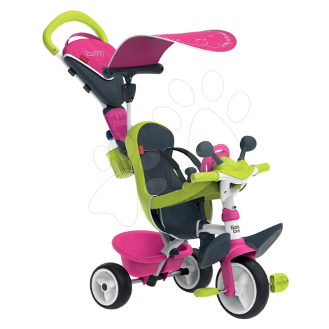 Smoby trojkolka s poťahom Baby Driver Comfort Pink s Eva kolesami 741201