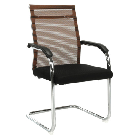 Zasadacia stolička, hnedá/čierna, ESIN Tempo Kondela