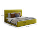 NABBI Casos 160 čalúnená manželská posteľ s roštom žltá