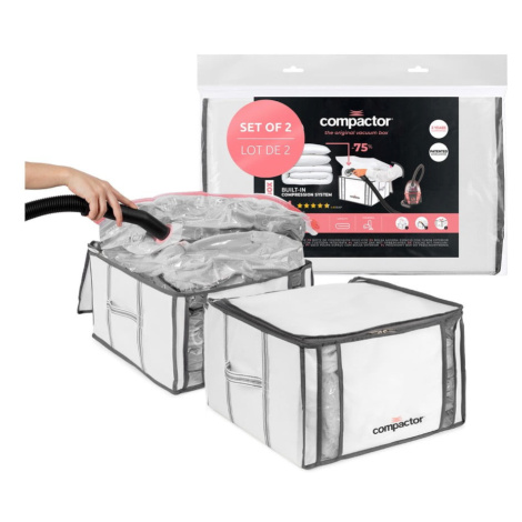 Vákuové/vystužené látkové úložné boxy na oblečenie v súprave 2 ks 42x25x25 cm Life – Compactor