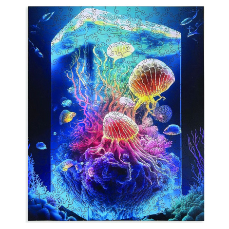 Epee Wooden puzzle Jellyfish World A3