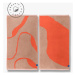 Oranžové/svetlohnedé uteráky v súprave 2 ks z Bio bavlny 50x90 cm Nova Arte – Mette Ditmer Denma