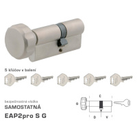 DK - EAP2pro S G - s gombíkom NIM - nikel matný D 45 + V 90 mm