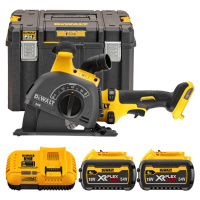 DEWALT 54V XR FLEXVOLT Aku drážkovačka 125 mm, šírka 8 - 35 mm, 2x 6,0 Ah DCG200T2-QW