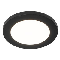 Stropné svietidlo čierne 17 cm vrátane LED 3-stupňovo stmievateľné IP44 - Steve