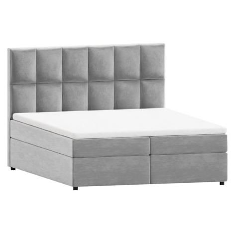 Svetlosivá boxspring posteľ s úložným priestorom 160x200 cm Flip – Ropez