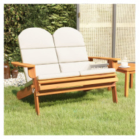 vidaXL Adirondack Záhradná lavička s vankúšmi 126 cm masívna akácia