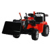 mamido  Detský elektrický traktor Power s radlicou červený